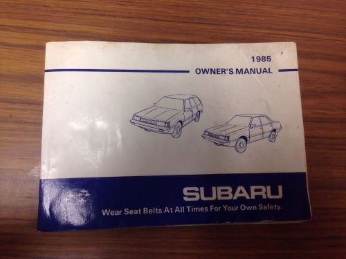 1985 subaru owners manual