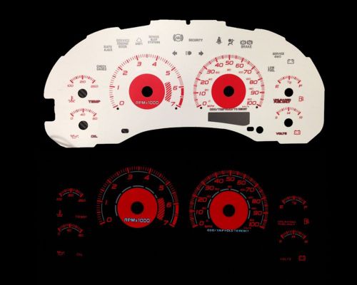 98-03 chevy s10 mt w/7000 rpm red indigo glow white gauges  (i-237)