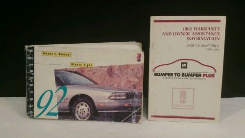 1992 oldsmobile ninety eight oem owner&#039;s manual.