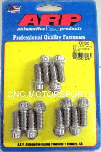 Arp header bolt kit 400-1206 universal drilled uses 3/8 socket qty 12