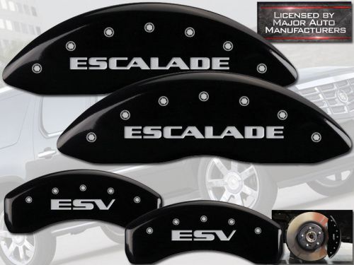 2007-2016 cadillac &#034;escalade esv&#034; front rear black mgp brake disc caliper covers