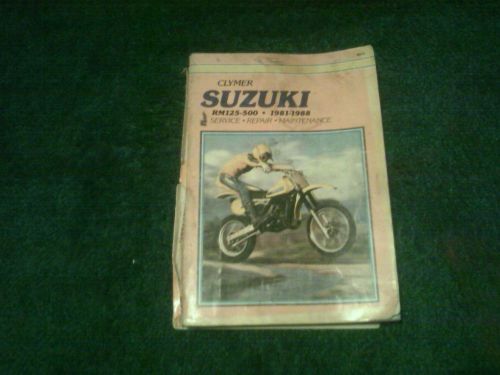 Clymer book for a suzuki rm 125 to a 500 1981 to 1988