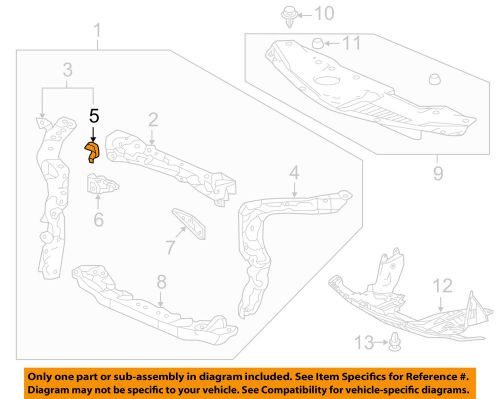 Acura honda oem rdx radiator support-side panel bracket right 60436tx4a00zz