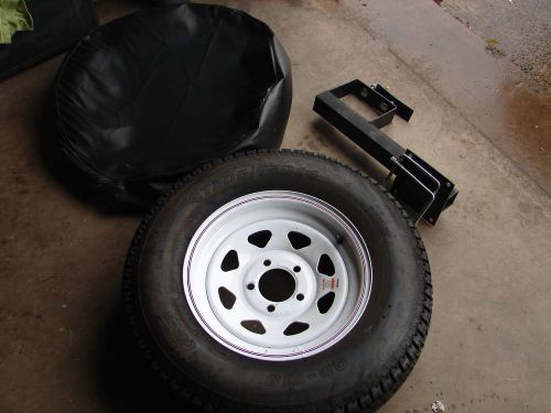 14&#034; trailer tire and rim,with cover and mounting bracket