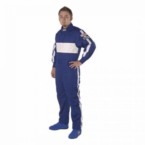 G-force child&#039;s large blue gf505 racing suit-one piece multi layer 4380clgbu