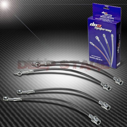 Stainless ss braided hose racing brake line 01-05 lexus is300 altezza xe10 black