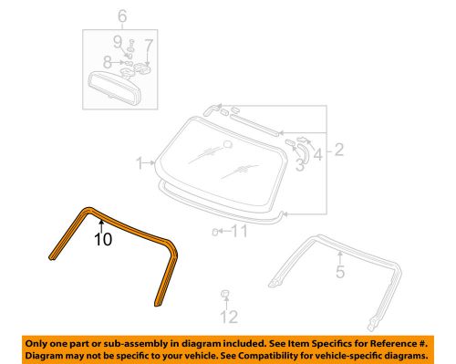 Honda oem 00-09 s2000 windshield-reveal molding 73150s2a013