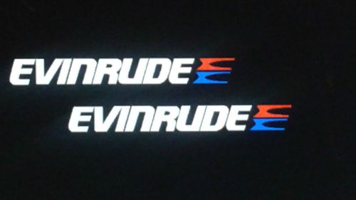 2 - evinrude outboard marine vinyl decals 15.5 inch