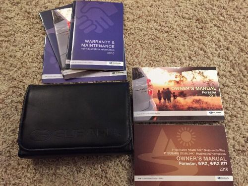 2016 subaru forester wrx wrx sti owner&#039;s starlink leather case all manuals