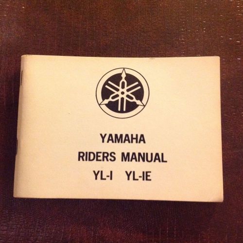 ***yamaha 100 yl-1 rider&#039;s manual***