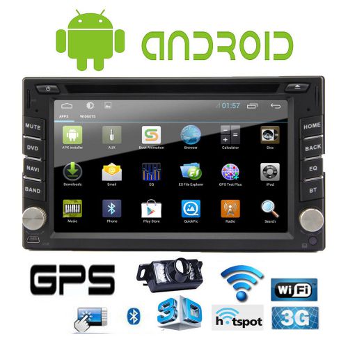 Android 4.4 3g-wifi 2din gps nav car audio stereo dvd player bluetooth radio+cam