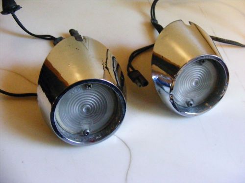 Vintage pair of original 1967 1968 ford mustang reverse lights and assembly