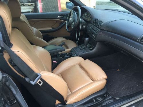 Bmw heated leather sport seat set seats door panels e46 convertible 325ci 330ci