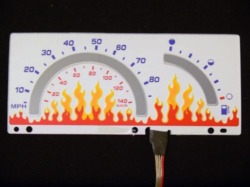 82-93 chevy s10/s-10 blazer color glow gauge 85mph (beating flame)