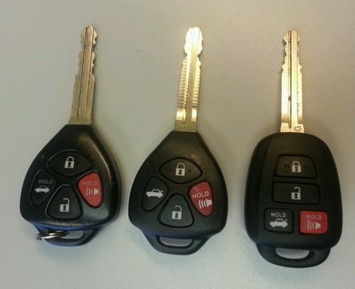 Lot of 3 toyota remotes 2012