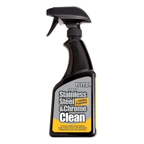 Flitz stainless steel &amp; chrome cleaner w/degreaser - 16 oz. spray -sp 01506