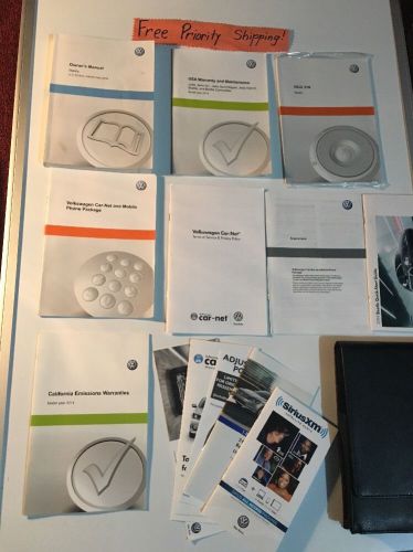 2014 volkswagen beetle owners manual set w/case #0157 free priority shipping!