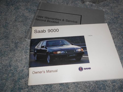 1994 saab 9000 owner’s manual &amp; warranty book oem : used