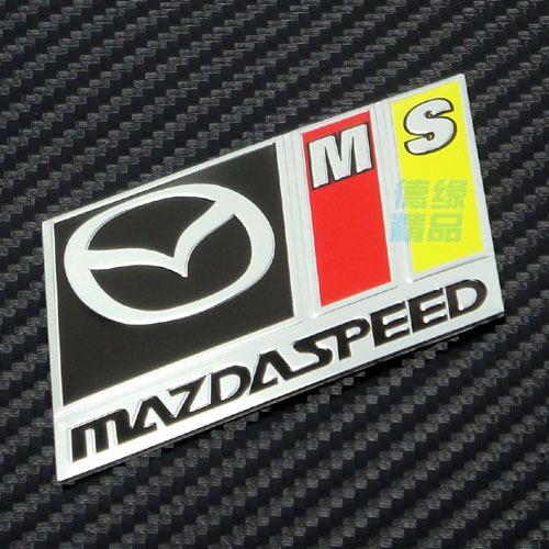 Metal rear side emblems emblem badge sticker for ms mazda speed mazdaspeed 