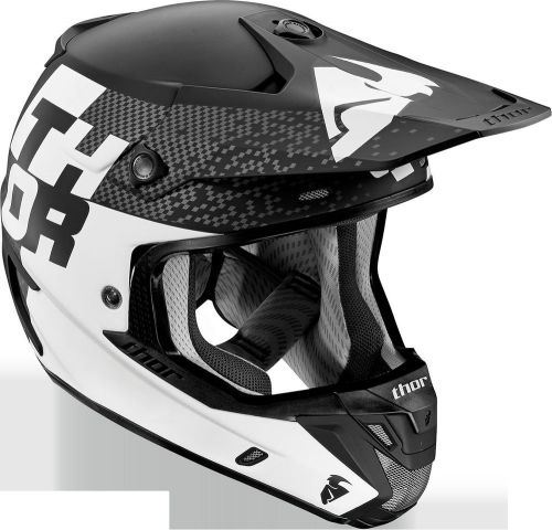 Thor, 0110-4315, s6 verge tach helmet, small, black white