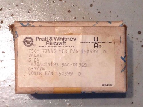 Pratt &amp; whitney radial aircraft engine valve pn 152599