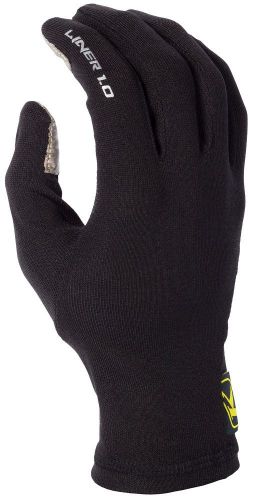 Klim 2016 snow glove liner 1.0 (pair) black men all sizes