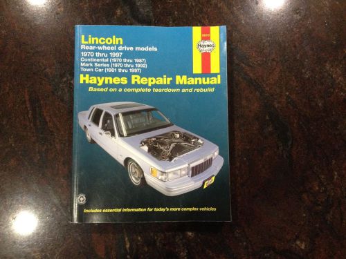 Purchase HAYNES LINCOLN REPAIR MANUAL In Porter, Texas, United States ...