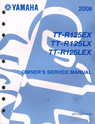 Yamaha owners service manual for tt-r125ex tt-r125lx tt-r125lex 2008