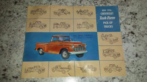 1956 chevrolet task force truck sales brochure advertisement