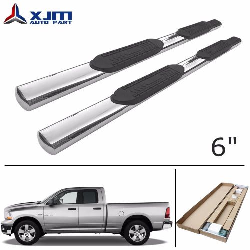 Xjm 6&#034;oval [chrome] nerf bar for 09-15 dodge ram quad cab step running board