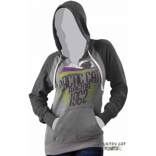 Arctic cat junior women&#039;s two-tone v-neck hoodie sweatshirt - gray - 5253-59_