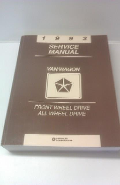 Service manual 1992 dodge chrysler van wagon