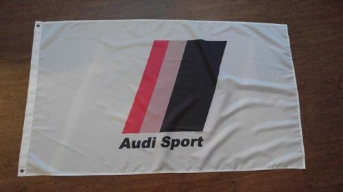 Audi logo sport white flag banner 3x5 150x90
