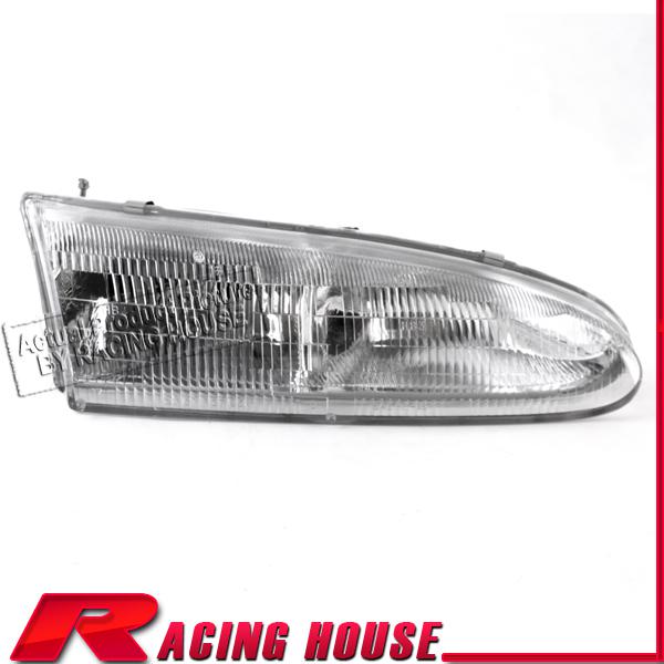 Passenger side head light lamp right 1995-1997 ford contour gl lx se clear lense