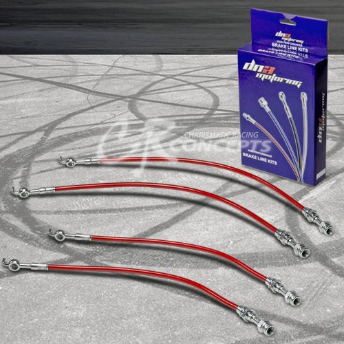 High performance stainless steel braided brake line 93-97 mx6/probe gt v6 red