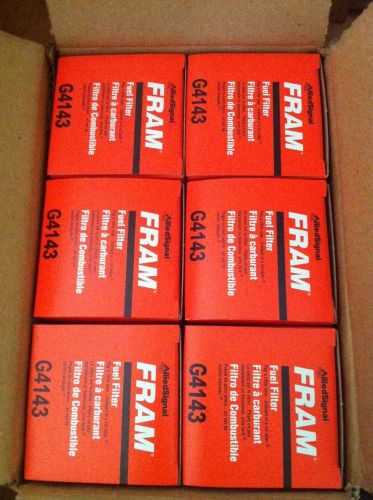 Lot of 6,  fram g4143 fuel filters, case of 6