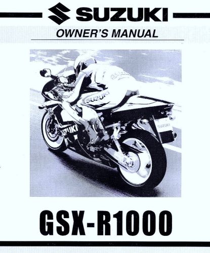 2001 suzuki gsx-r1000 motorcycle owners manual -gsxr1000-suzuki-gsx r 1000