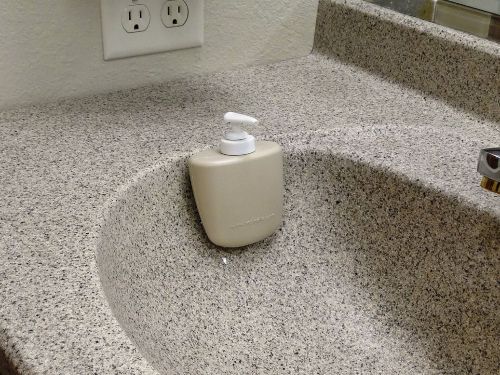 Almond marine &amp; boat soap dispenser hand sanitizer smooth surface bathroom sink