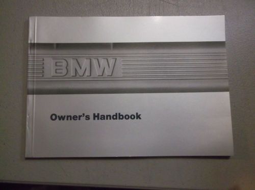 1987 bmw 528e 535i/s m5 owners manual 8/86