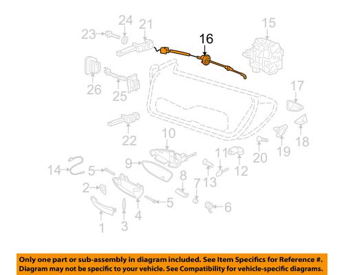 Porsche oem 05-09 911 door-lock cable 99753731901