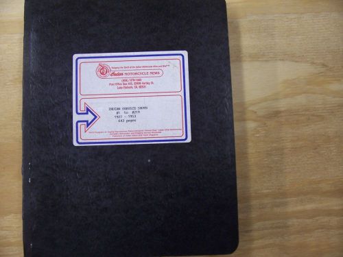 Bound copy of all indian motorcycle service bullitins 1927-1948