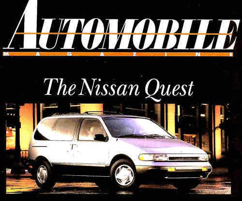 1993 nissan quest factory road test reprint-quest