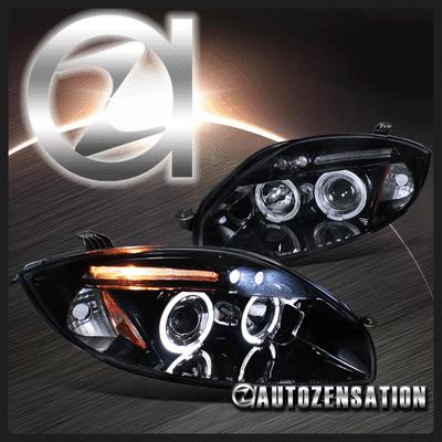 06-11 mitsubishi eclipse [glossy black] led halo projector headlights