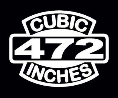 2 v8 472 cubic inches engine decal set 472 ci emblem stickers