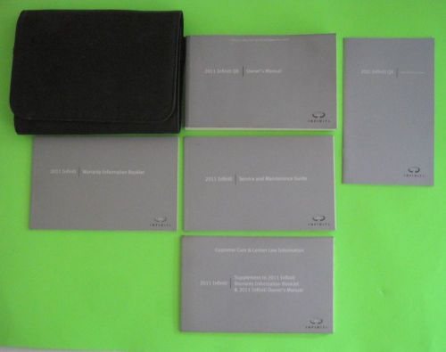 2011 infiniti  qx factory owner&#039;s manual set &amp; case *oem*