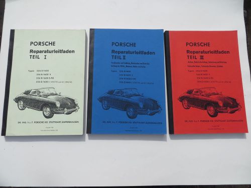 Porsche 356 b &amp; c 3 factory manuals and 2 356 books