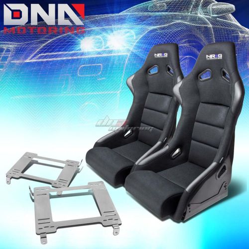 Nrg fiberglass bucket racing seats+full t304 mount bracket for 94-05 neon r/t