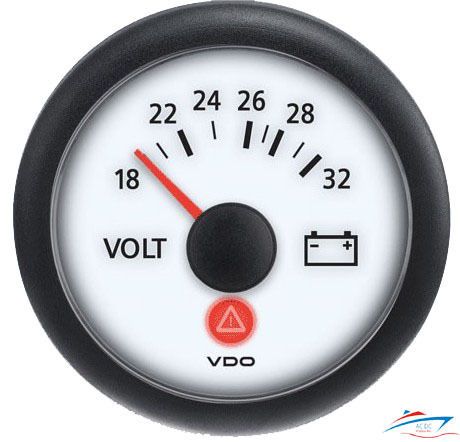 Vdo a2c53191769-s voltmeter 18-32v - viewline ivory