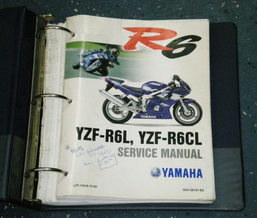 1999 yamaha yzf-r6l repair manual genuine yamaha service repair manual yzf-r6cl