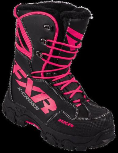 Fxr womens size 8/38 black/fuchsia x-cross boot